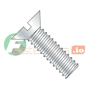 NEWPORT FASTENERS #12-24 x 1-1/2 in Slotted Flat Machine Screw, Zinc Plated Steel, 3000 PK 174953
